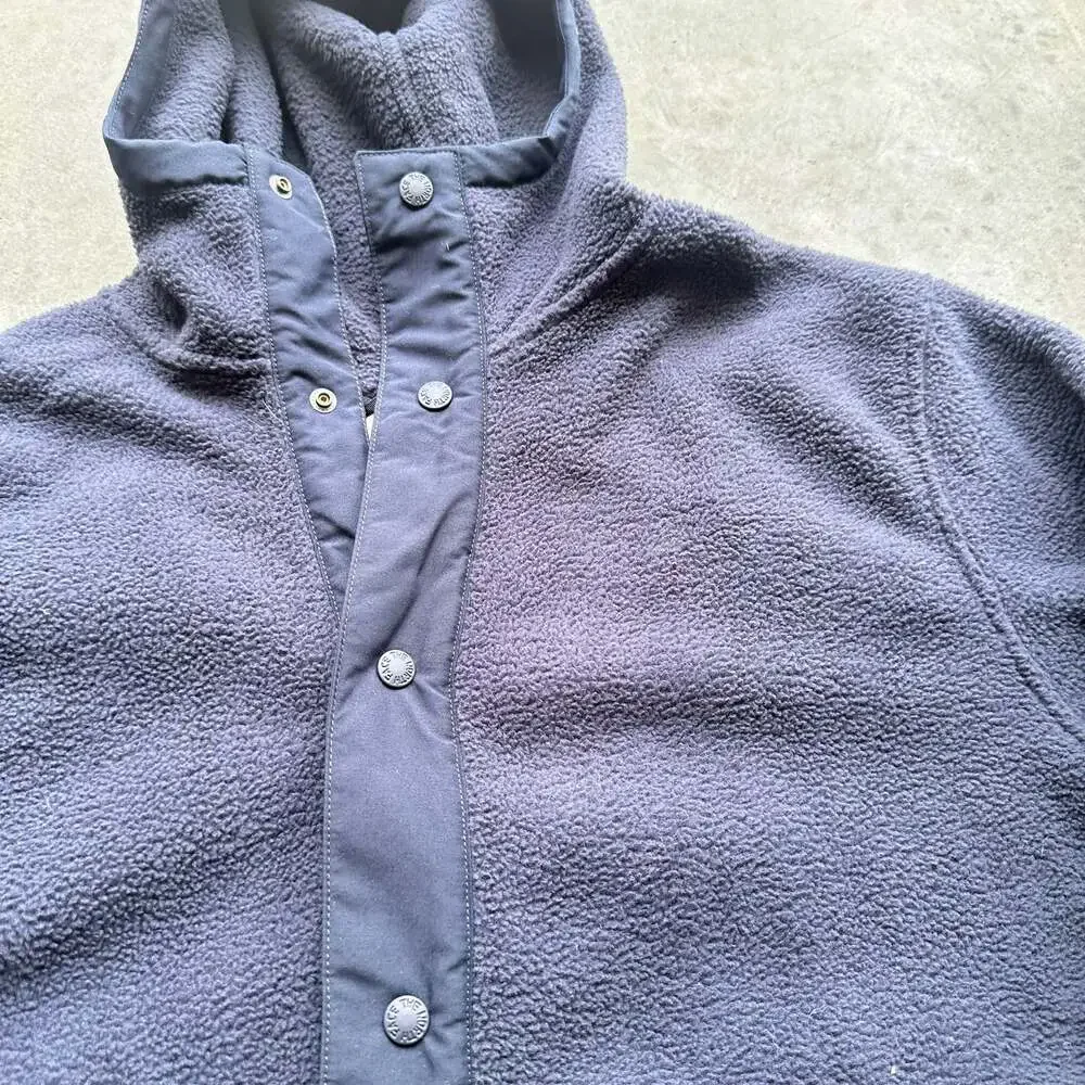 The North Face Carbondale Snap-Front Fleece Hoodie Pullover - Navy
